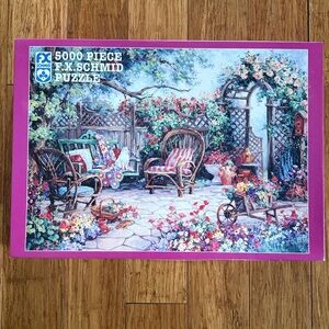 FX Schmid 5000 Piece “Grandmother’s Flower Garden”Puzzle 62” x 42”